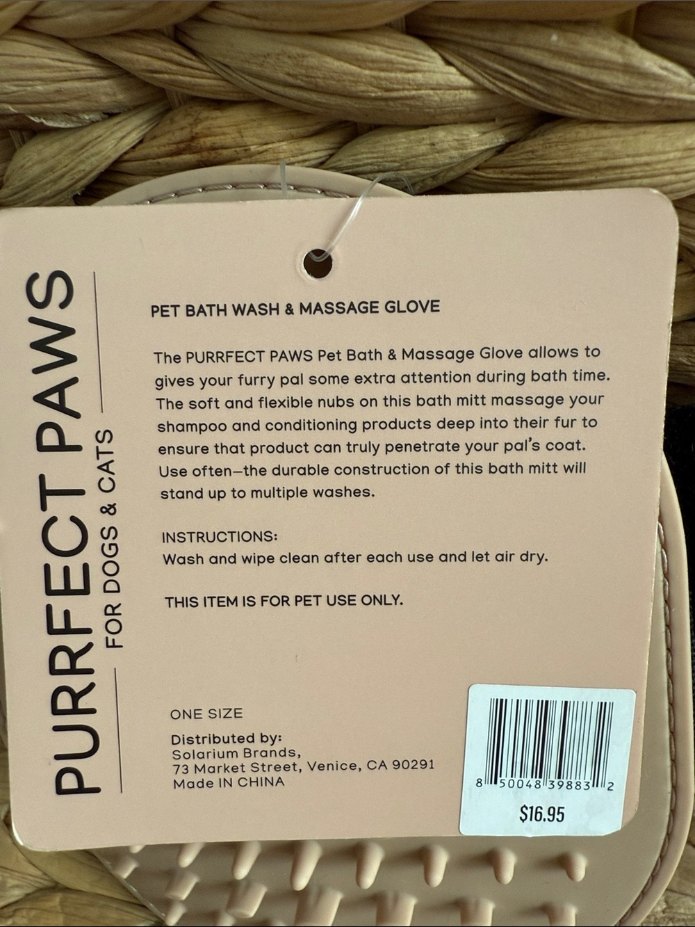 Pet Bath Wash & Massage Glove - Picture 3 of 4